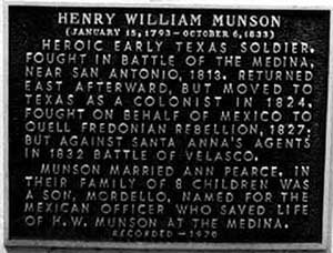 Henry William Munson Historical Marker